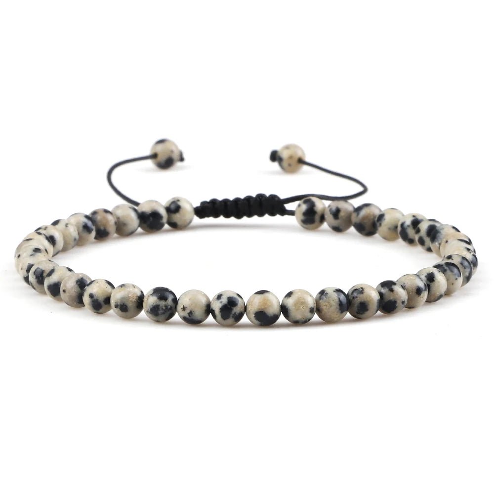 Adjustable Natural Stone Beaded Bracelet – Tiger Eye, Lava & Malachite - Britt Company