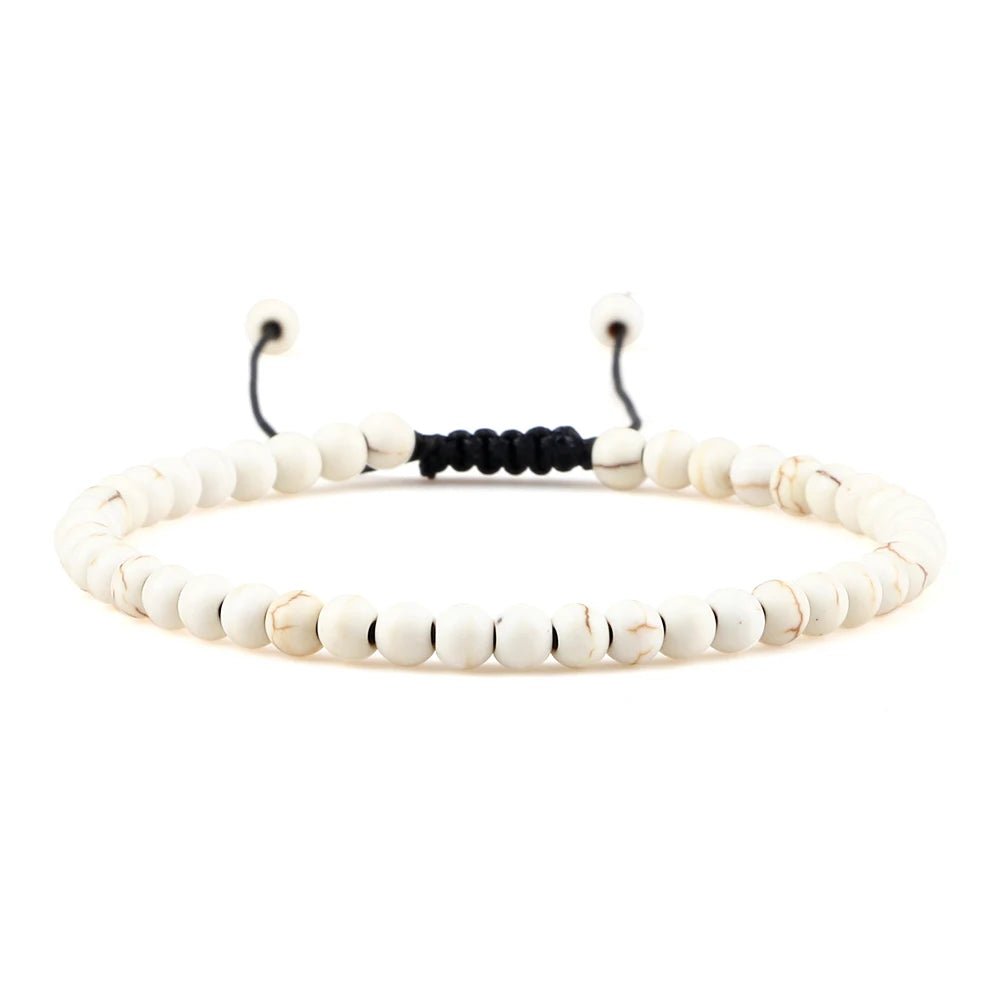 Adjustable Natural Stone Beaded Bracelet – Tiger Eye, Lava & Malachite - Britt Company