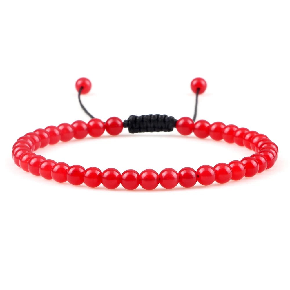 Adjustable Natural Stone Beaded Bracelet – Tiger Eye, Lava & Malachite - Britt Company