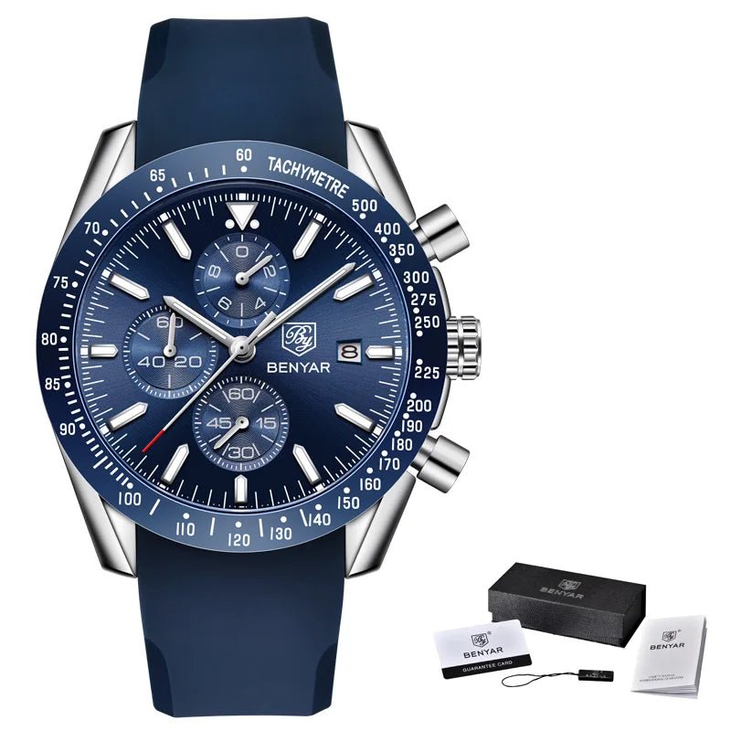 BENYAR BY - 5140M — Luxury Sport Quartz Chronograph (50M Waterproof) - Britt Company