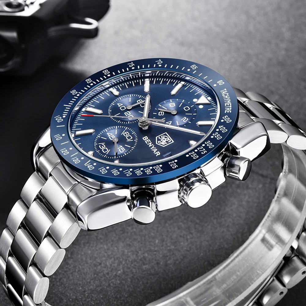 BENYAR BY - 5140M — Luxury Sport Quartz Chronograph (50M Waterproof) - Britt Company