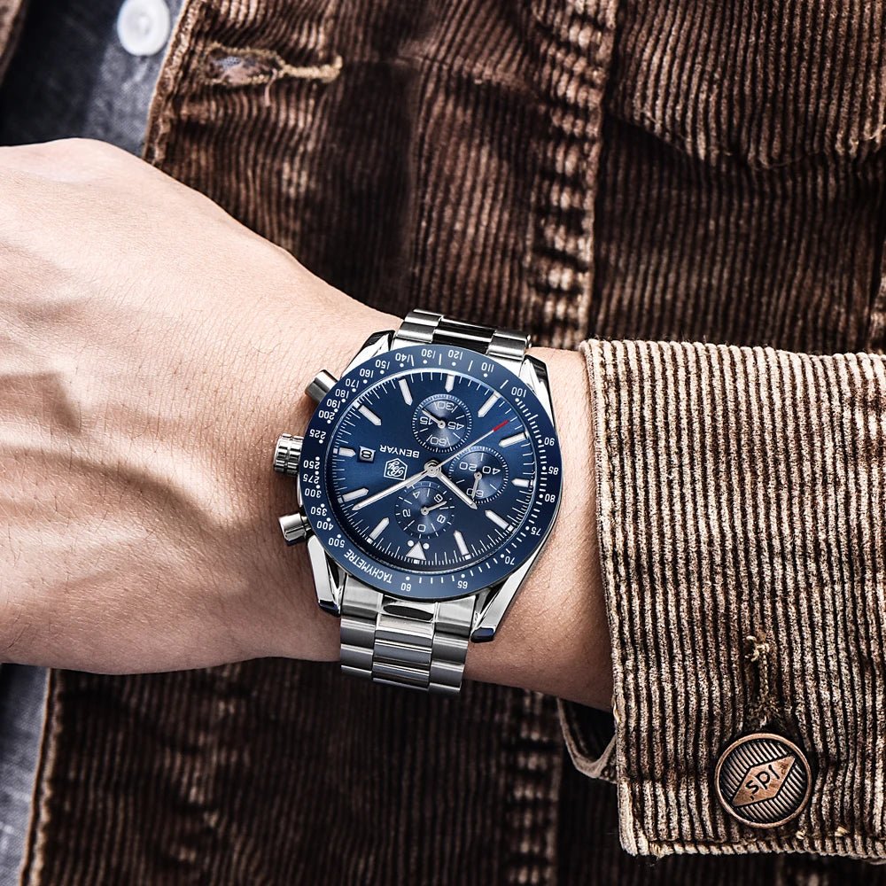 BENYAR BY - 5140M — Luxury Sport Quartz Chronograph (50M Waterproof) - Britt Company