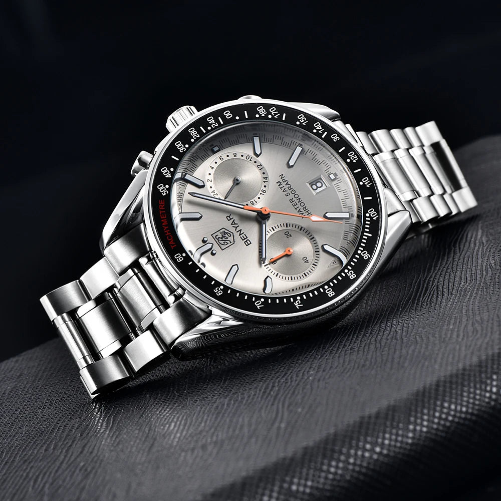 BENYAR BY - 5194 Luxury Quartz Chronograph Watch – Stainless Steel, 5ATM - Britt Company