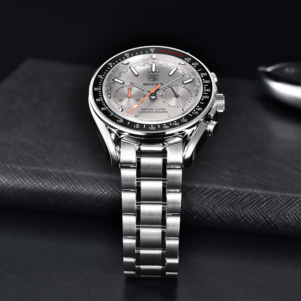 BENYAR BY - 5194 Luxury Quartz Chronograph Watch – Stainless Steel, 5ATM - Britt Company