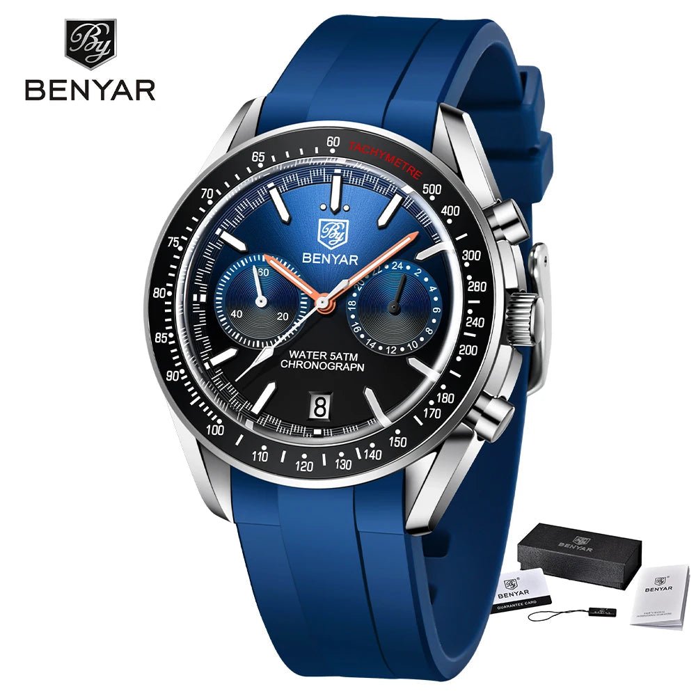 BENYAR BY - 5194 Luxury Quartz Chronograph Watch – Stainless Steel, 5ATM - Britt Company