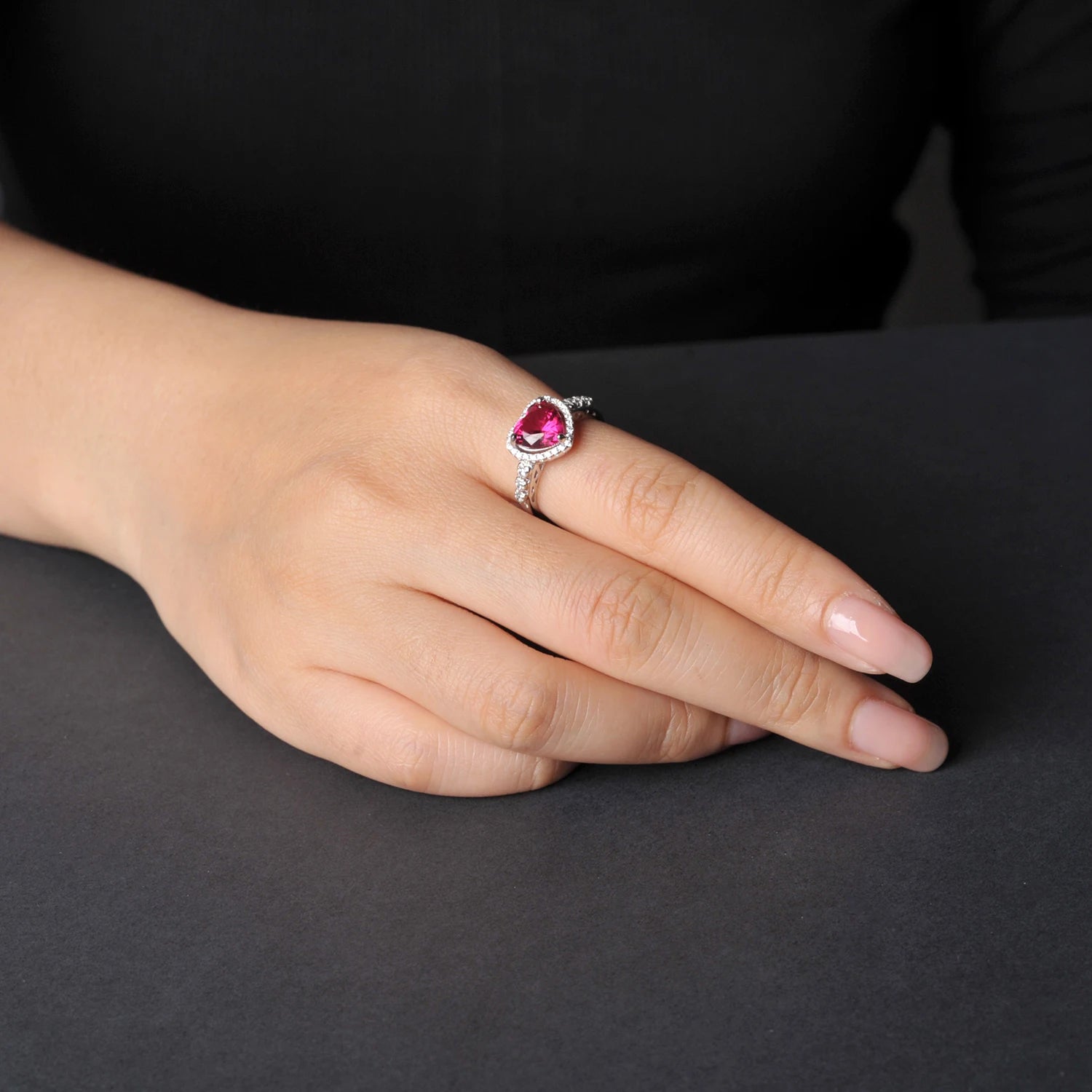 ❤️ Crimson Heart – Certified 925 Sterling Silver Ruby Ring - Britt Company