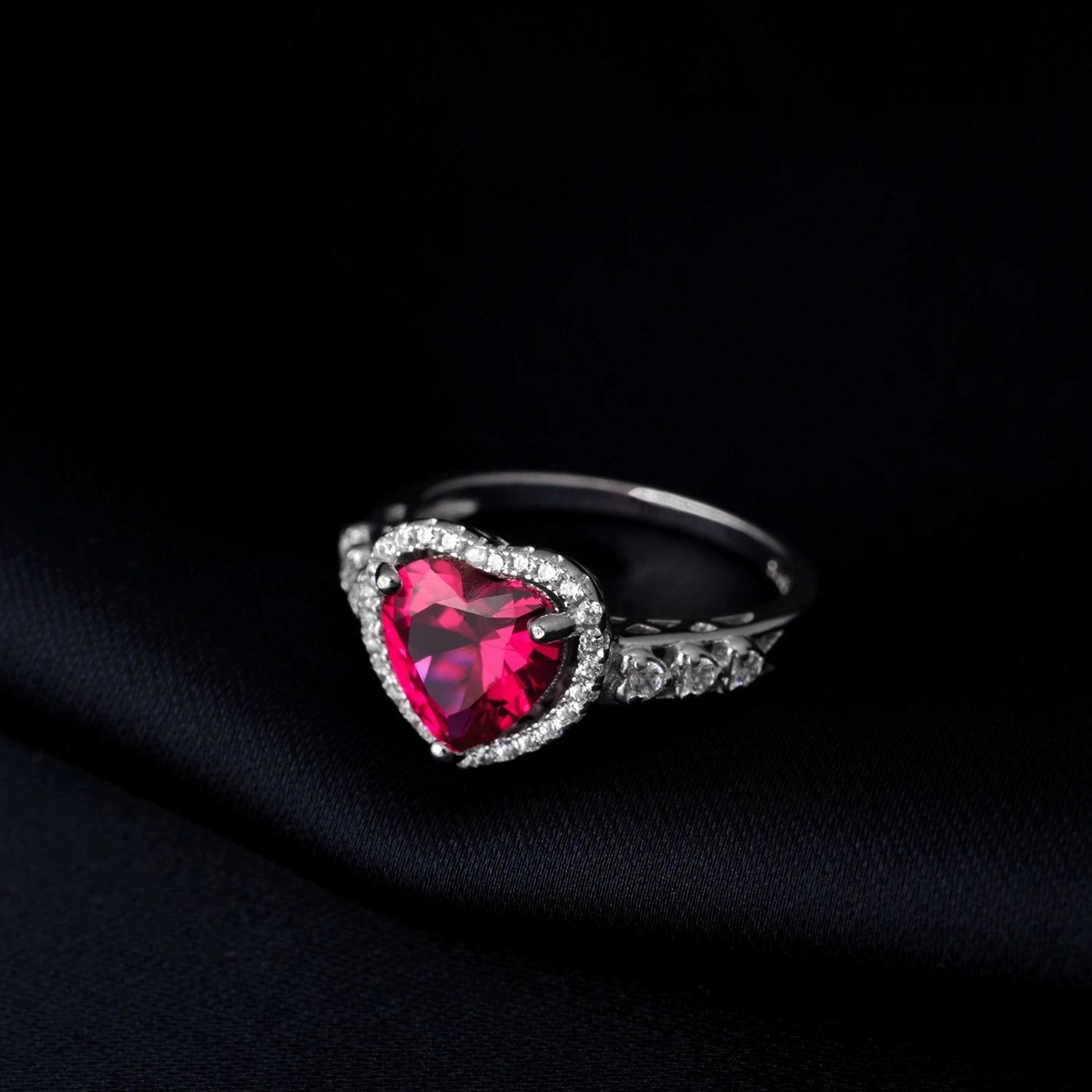 ❤️ Crimson Heart – Certified 925 Sterling Silver Ruby Ring - Britt Company