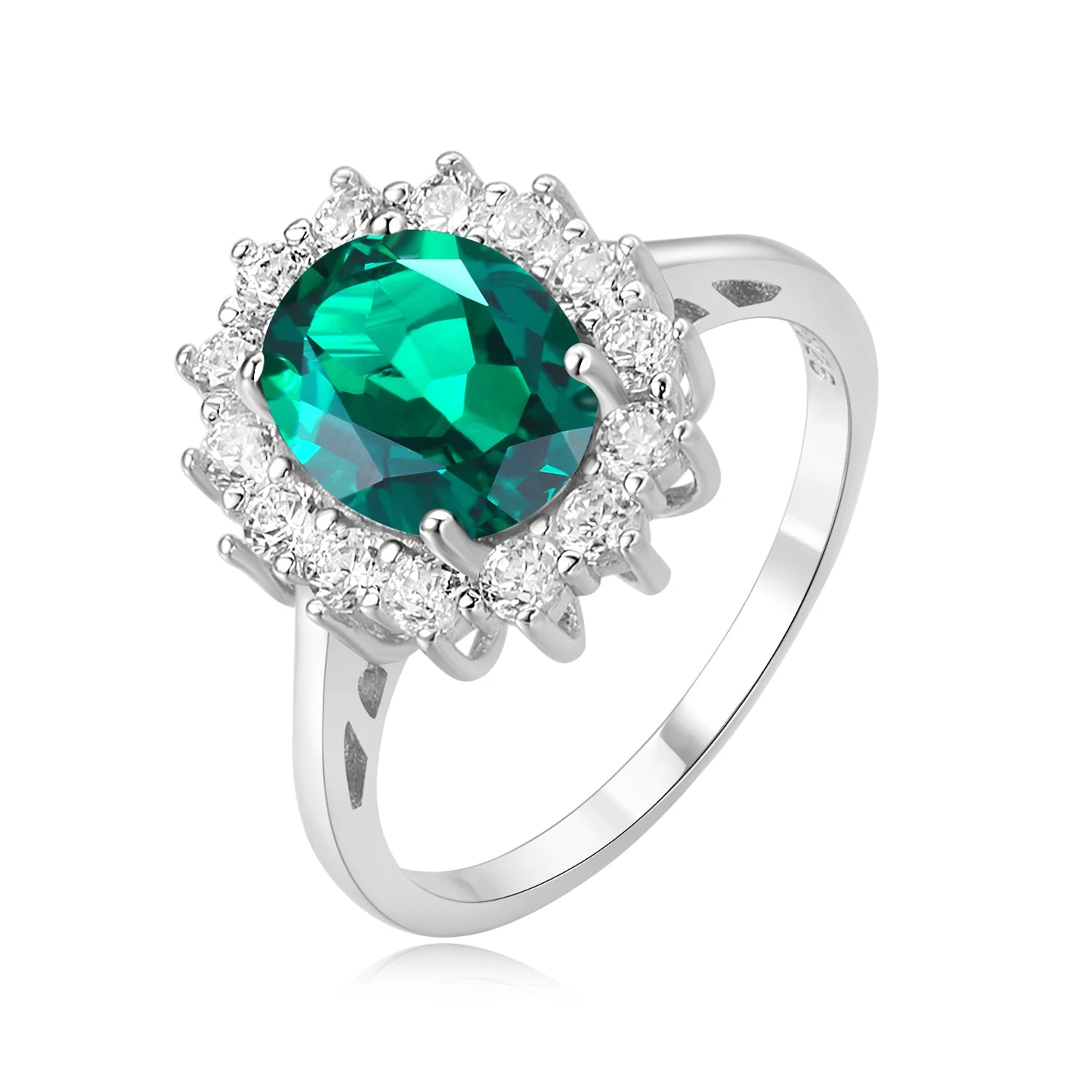 👑 Crown Jewel – Certified 925 Sterling Silver Oval Gemstone Cocktail Ring - Britt Company