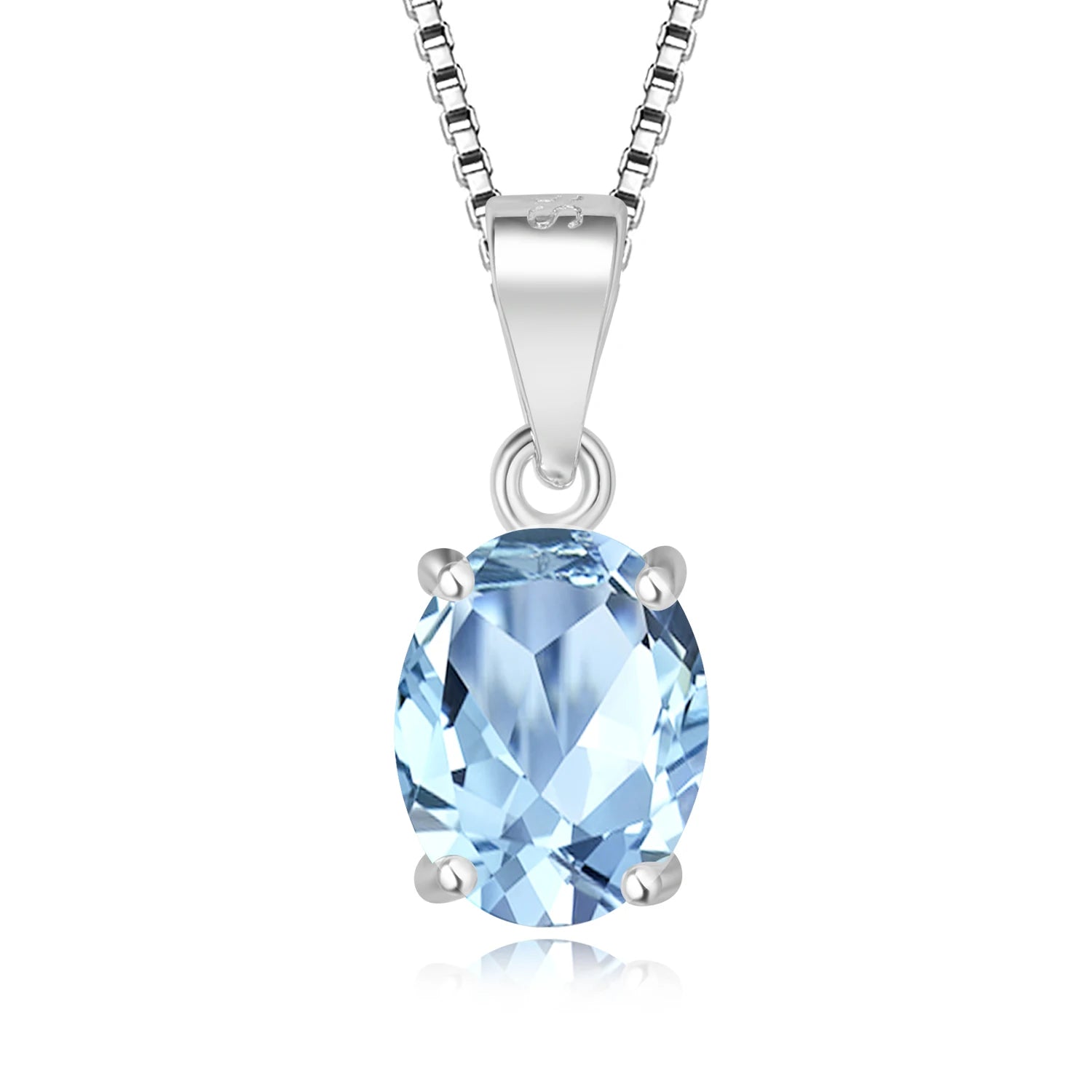 ✨ Eternal Glow – Certified 925 Sterling Silver Oval Birthstone Pendant - Britt Company