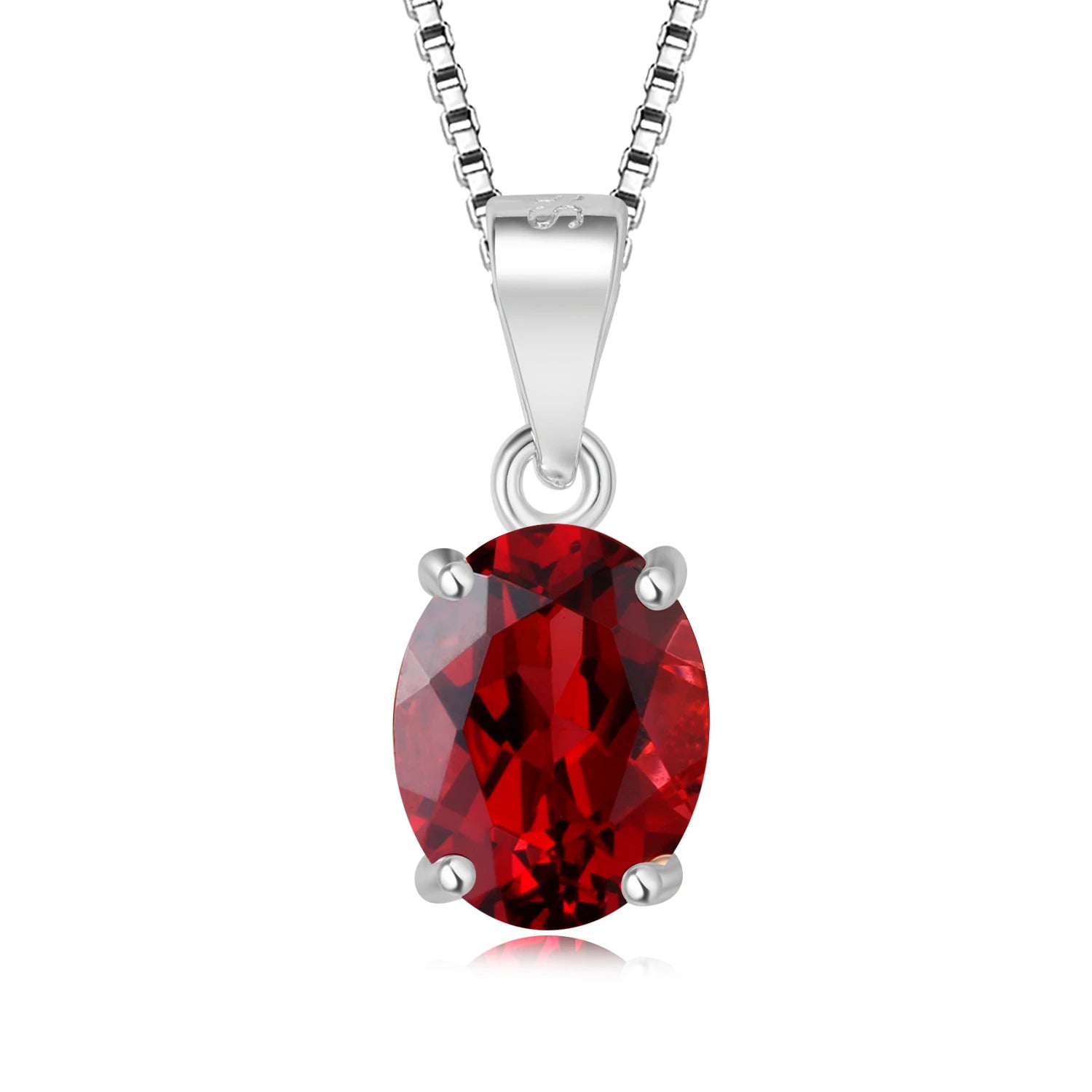 ✨ Eternal Glow – Certified 925 Sterling Silver Oval Birthstone Pendant - Britt Company