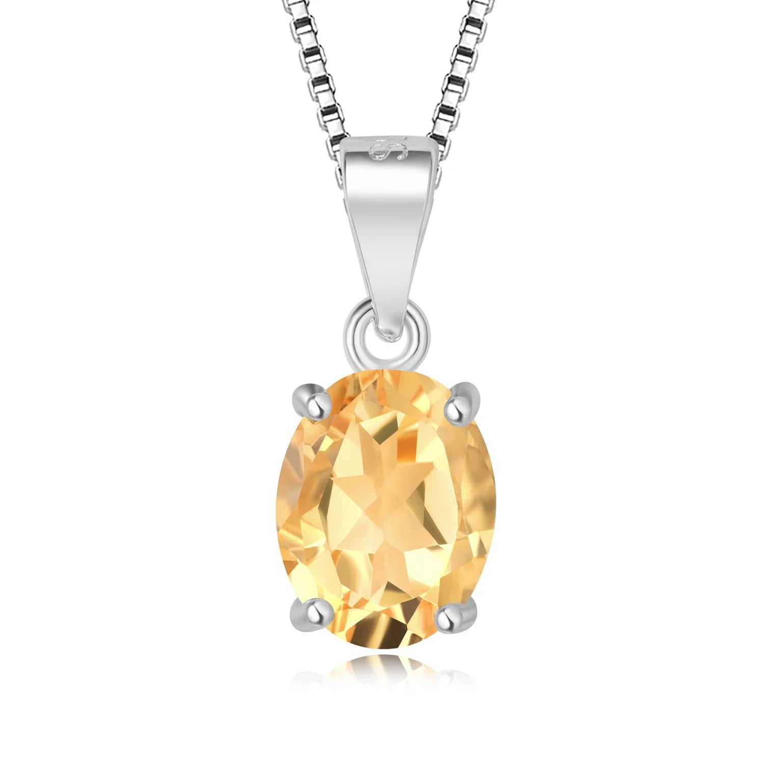 ✨ Eternal Glow – Certified 925 Sterling Silver Oval Birthstone Pendant - Britt Company
