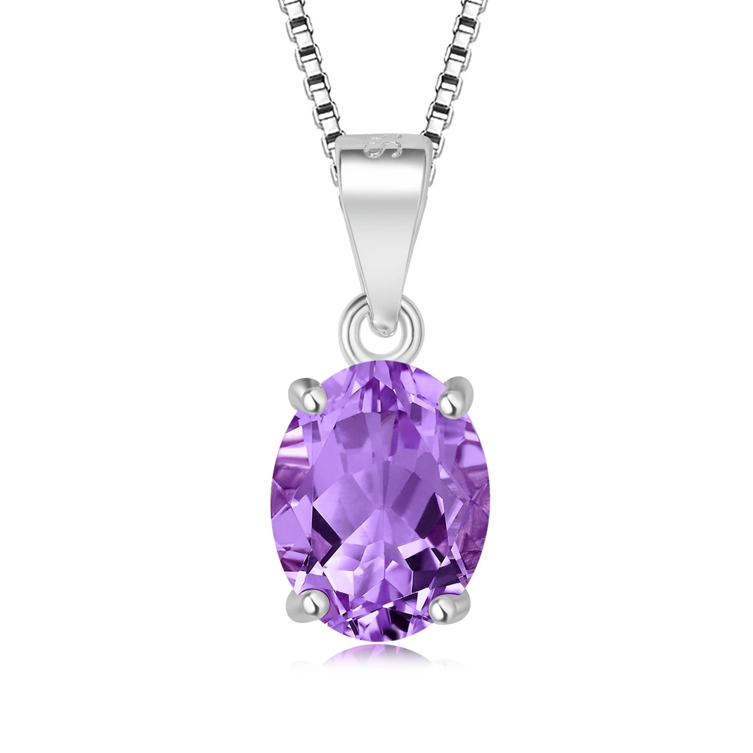 ✨ Eternal Glow – Certified 925 Sterling Silver Oval Birthstone Pendant - Britt Company