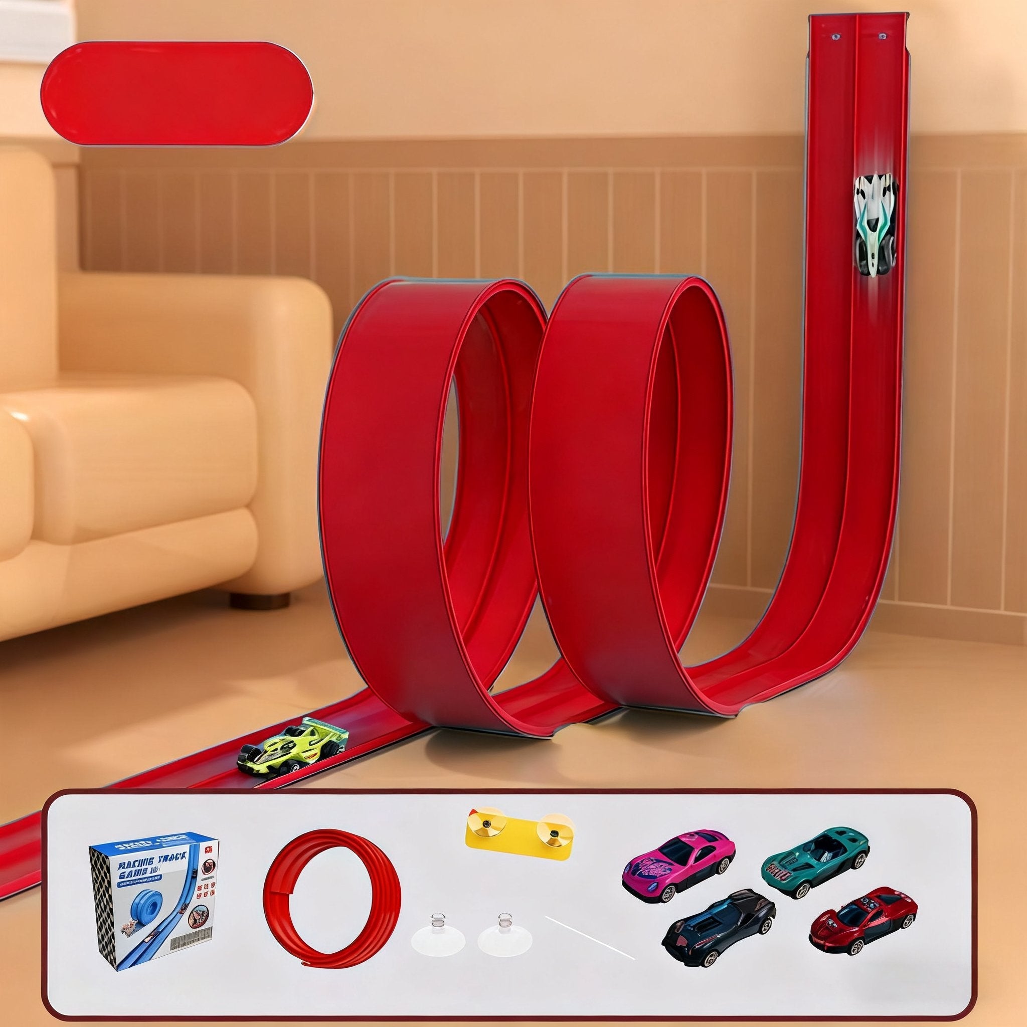 🔥Flex Tracks 15Ft for Kids, STEM Flexible Race Car Ramp Track - Britt Company