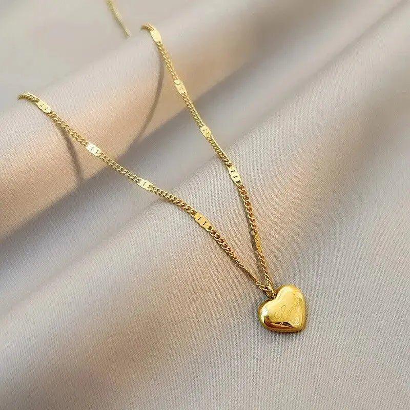 Golden Love Heart Necklace - Britt Company