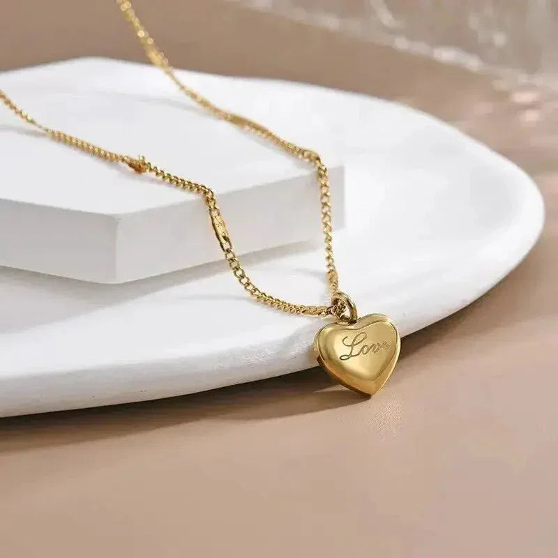 Golden Love Heart Necklace - Britt Company