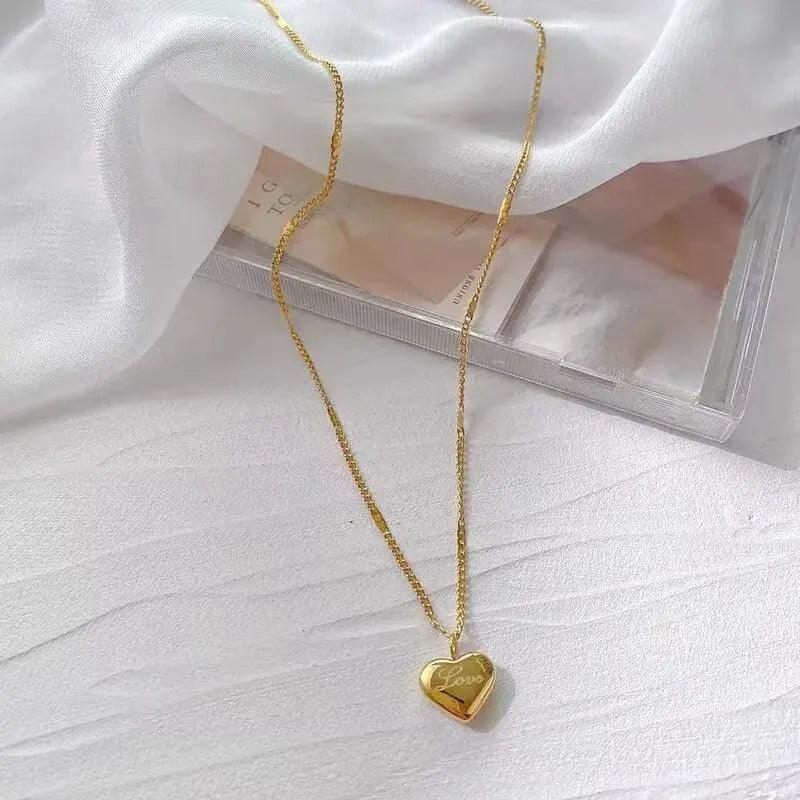 Golden Love Heart Necklace - Britt Company