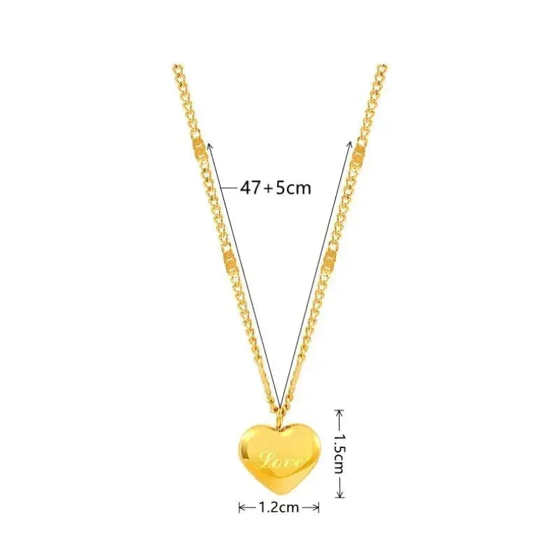 Golden Love Heart Necklace - Britt Company