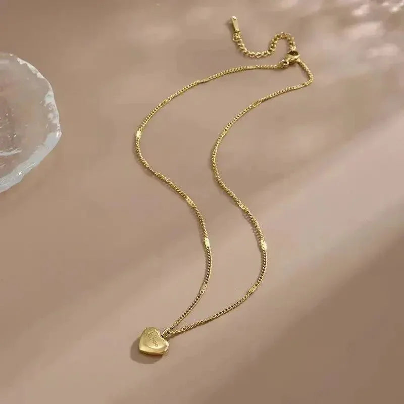 Golden Love Heart Necklace - Britt Company