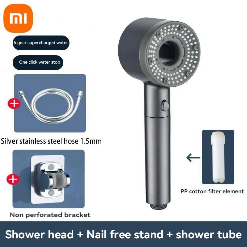 High - Pressure 5 - Mode Shower Head with Filter - Britt Company