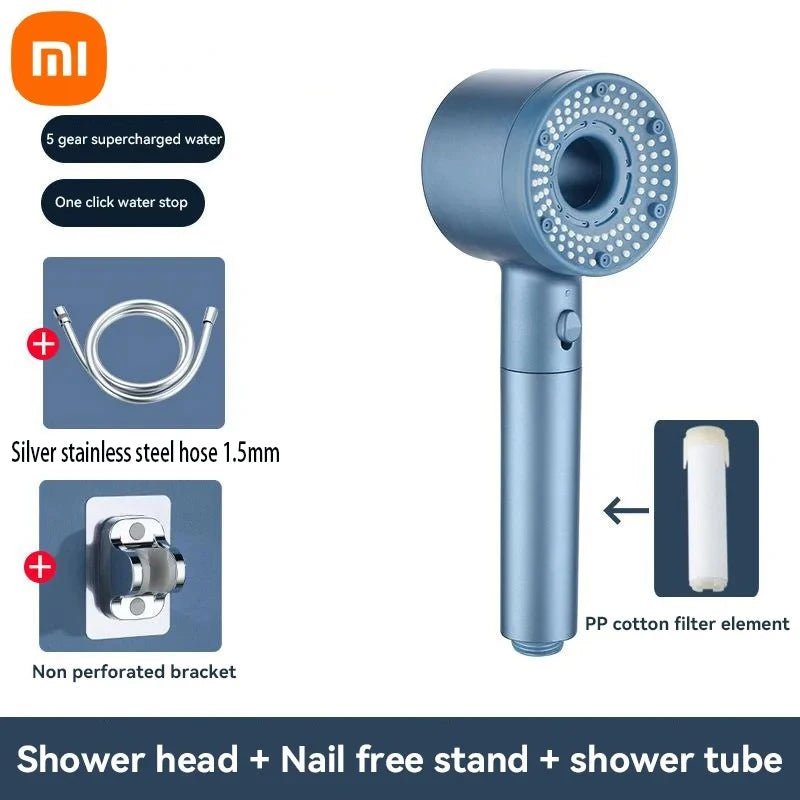 High - Pressure 5 - Mode Shower Head with Filter - Britt Company