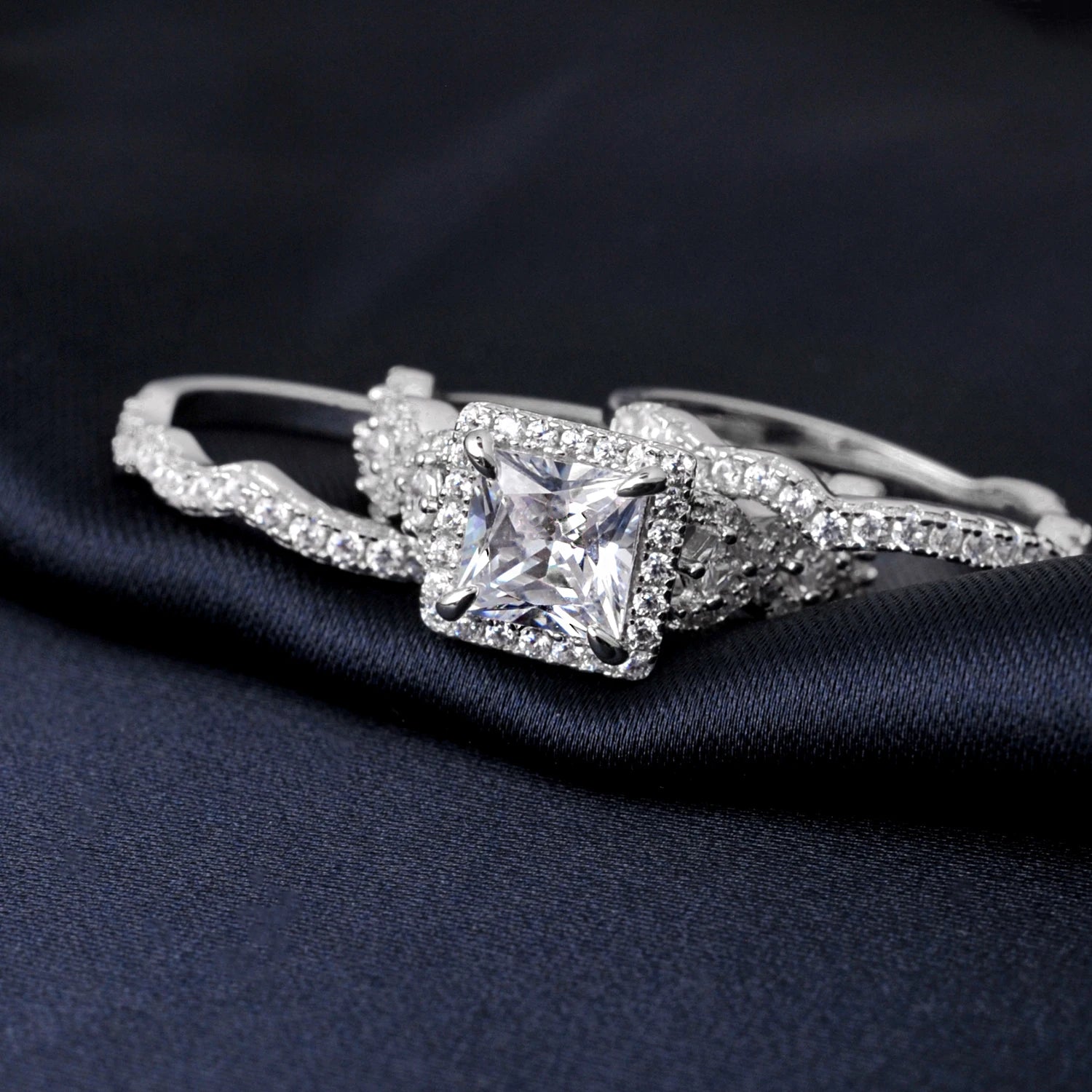💍 Imperial Princess – Certified 925 Sterling Silver Bridal Ring Set - Britt Company