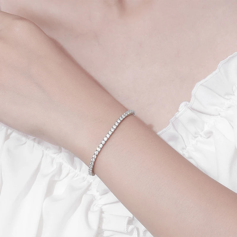 Luxury Moissanite Tennis Bracelet – 925 Sterling Silver - Britt Company