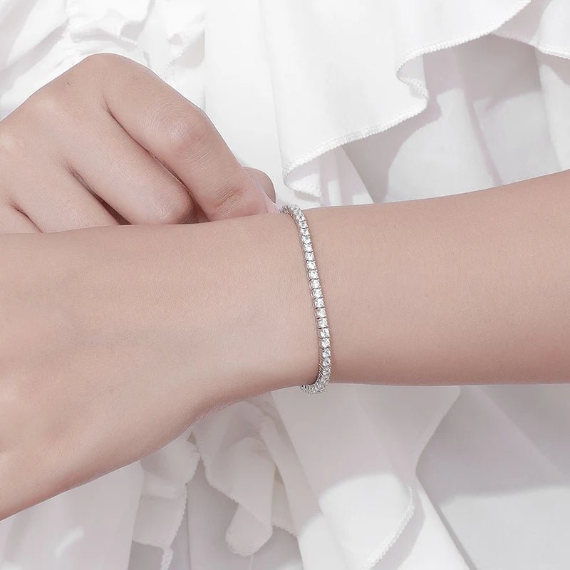 Luxury Moissanite Tennis Bracelet – 925 Sterling Silver - Britt Company