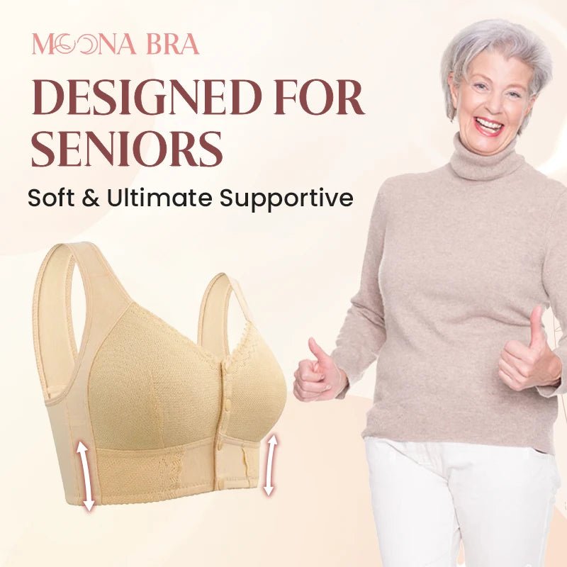 Moona Bra – LAST DAY SALE 80% OFF – Front Closure Breathable Bra for Seniors - Britt Company