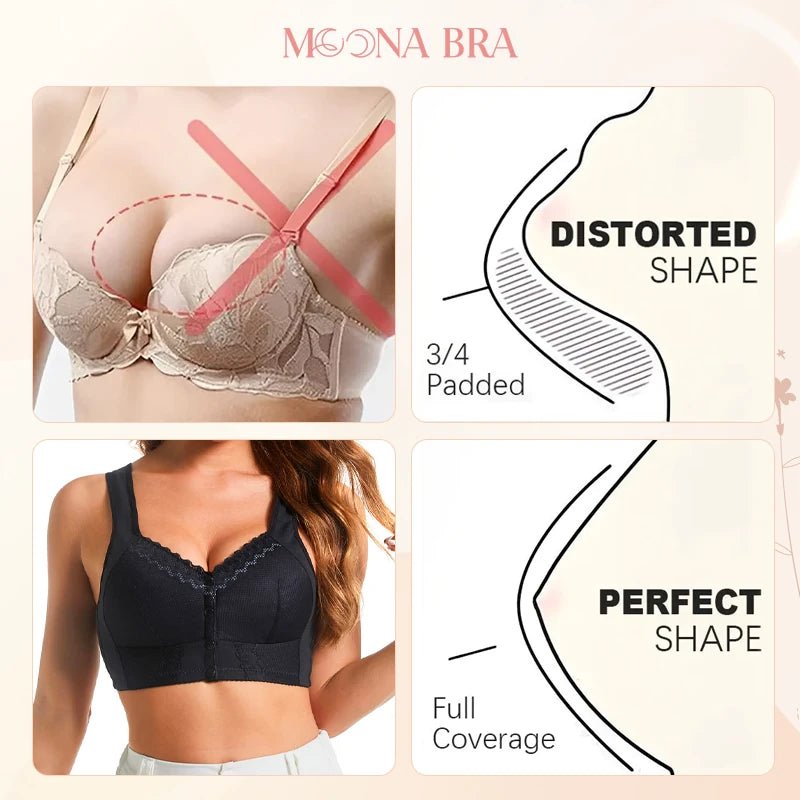 Moona Bra – LAST DAY SALE 80% OFF – Front Closure Breathable Bra for Seniors - Britt Company