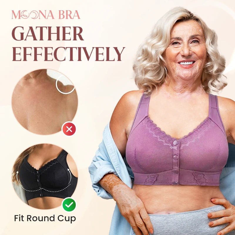 Moona Bra – LAST DAY SALE 80% OFF – Front Closure Breathable Bra for Seniors - Britt Company