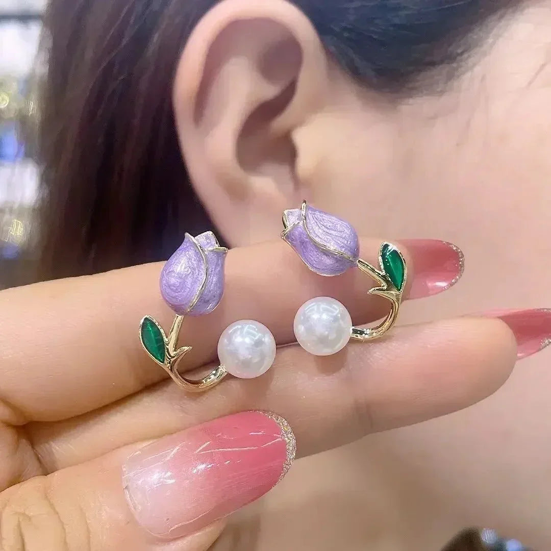 🌹Rose Blossom Pearl Stud Earrings✨ - Britt Company