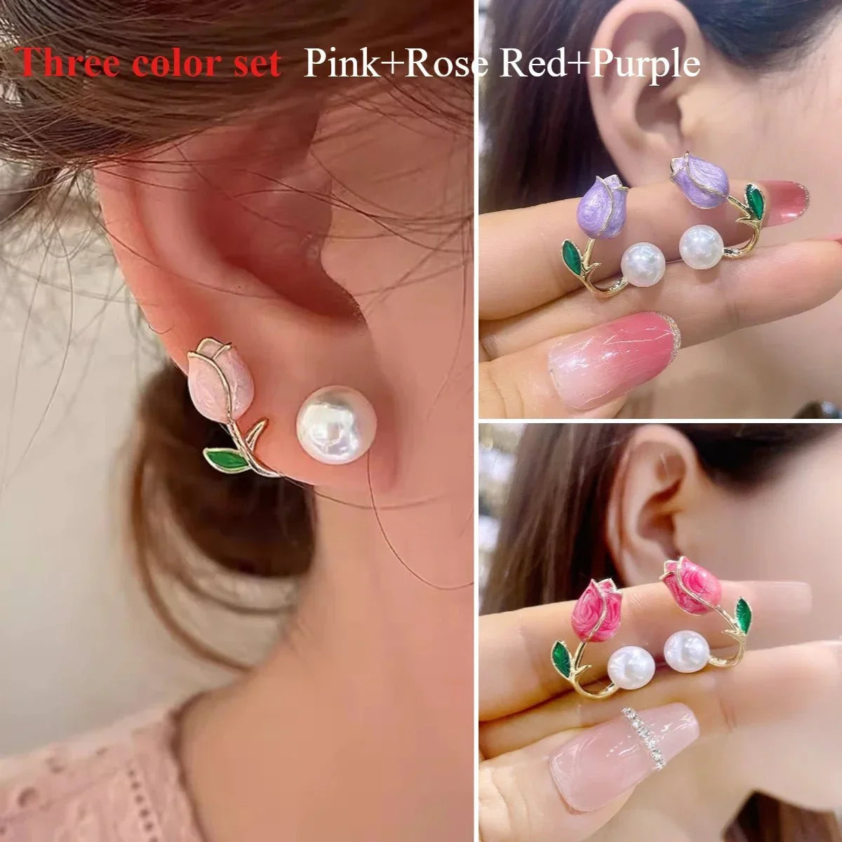 🌹Rose Blossom Pearl Stud Earrings✨ - Britt Company