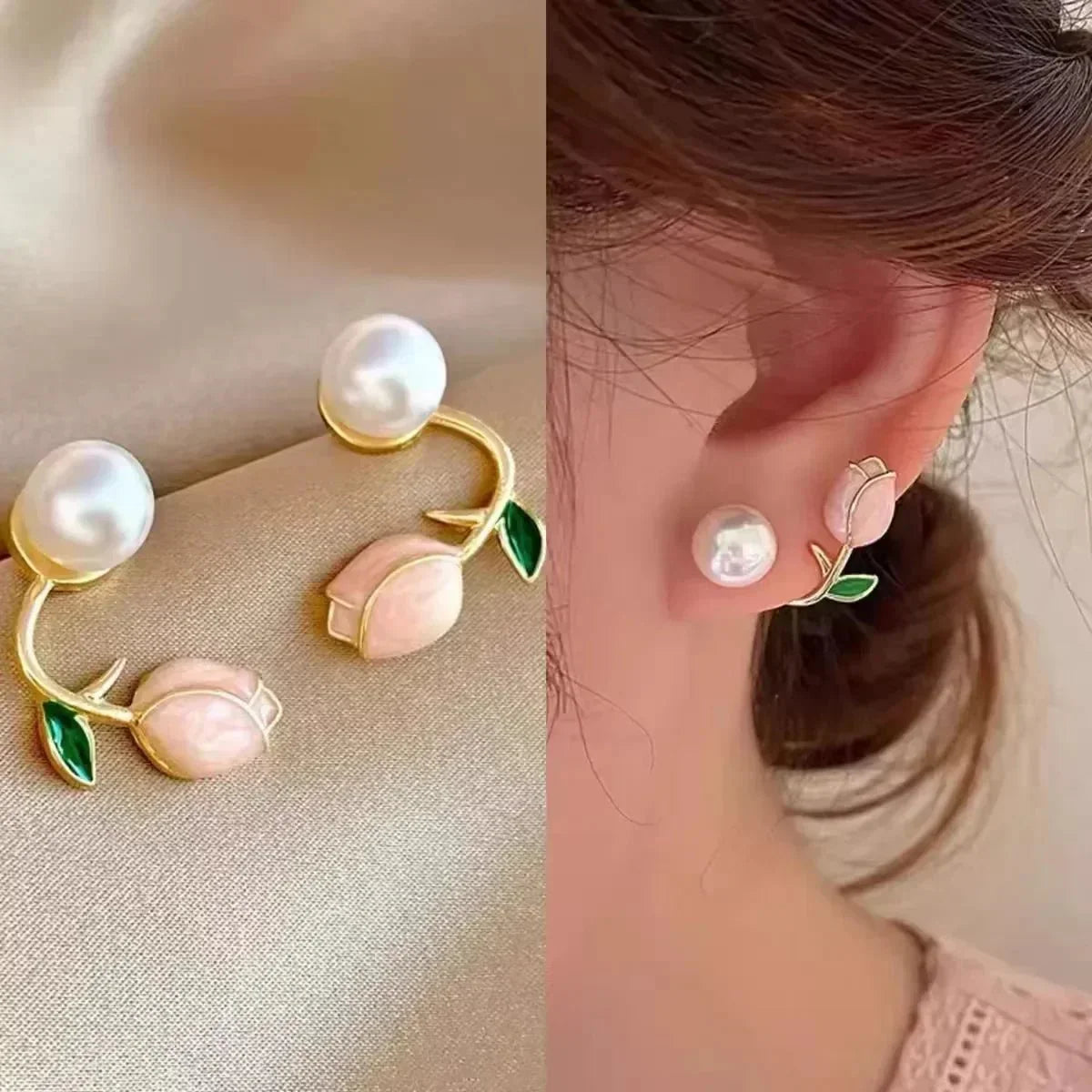 🌹Rose Blossom Pearl Stud Earrings✨ - Britt Company
