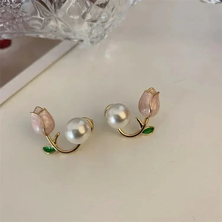 🌹Rose Blossom Pearl Stud Earrings✨ - Britt Company