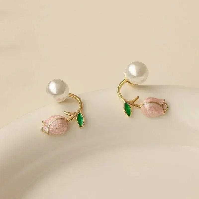 🌹Rose Blossom Pearl Stud Earrings✨ - Britt Company