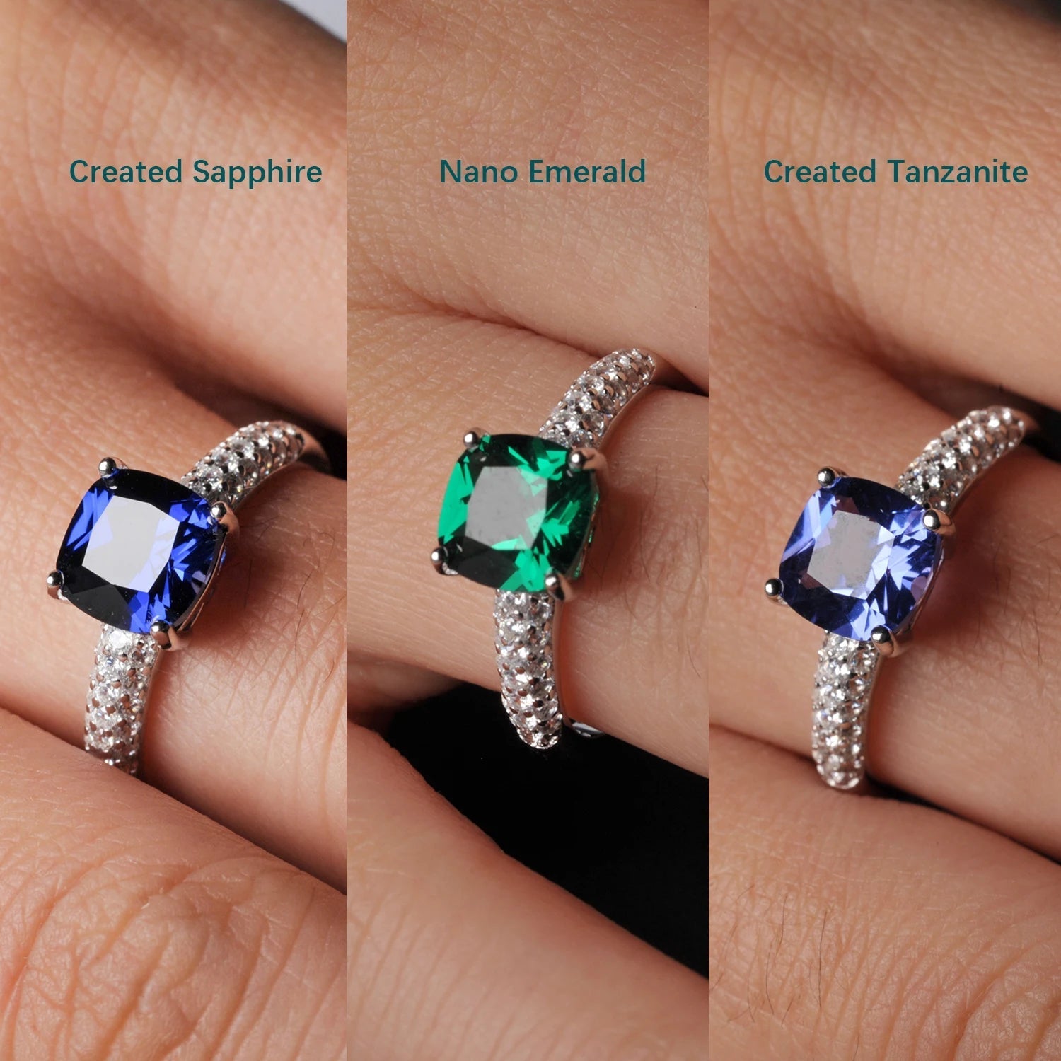 💎 Royal Cushion – Certified 925 Sterling Silver Cocktail Ring - Britt Company