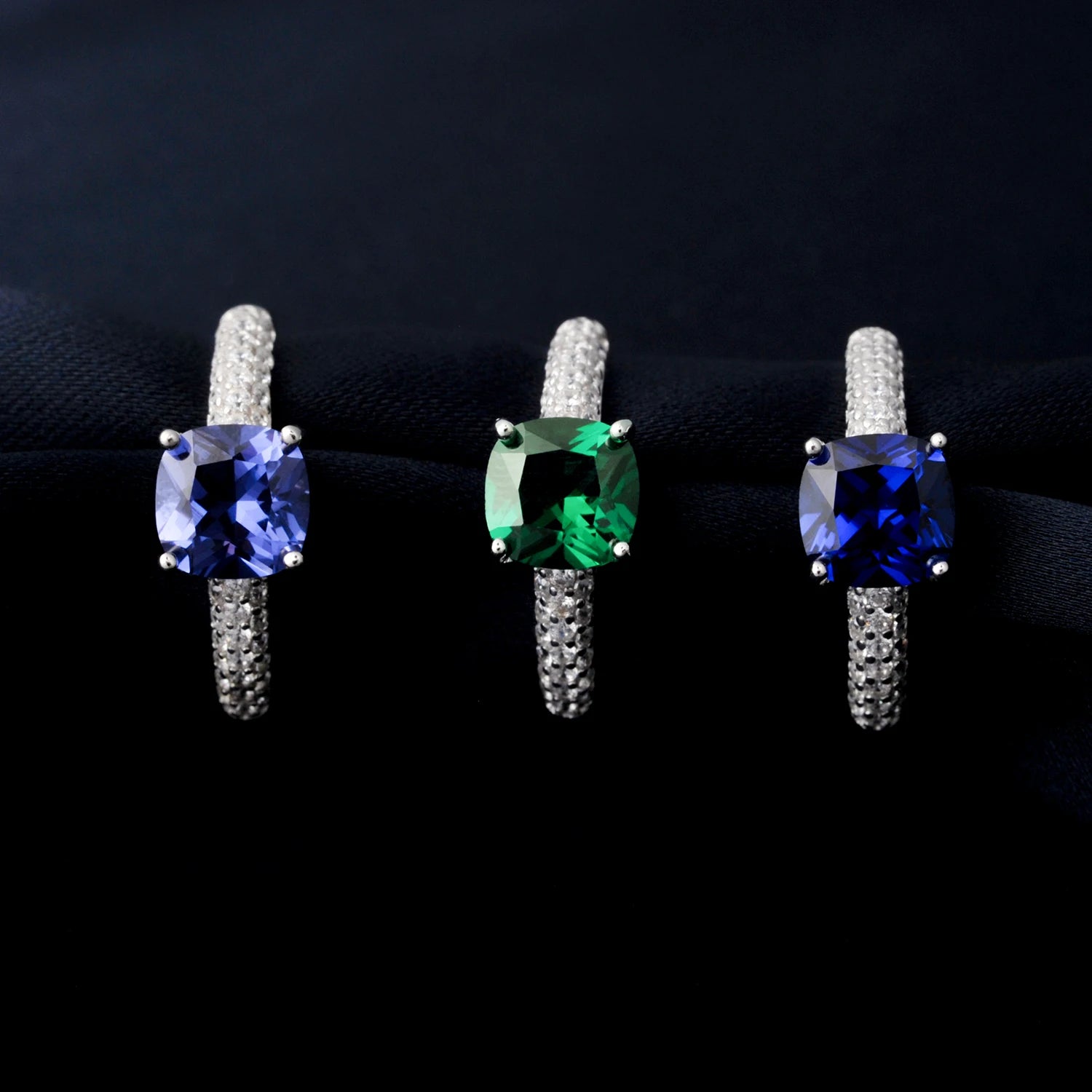 💎 Royal Cushion – Certified 925 Sterling Silver Cocktail Ring - Britt Company