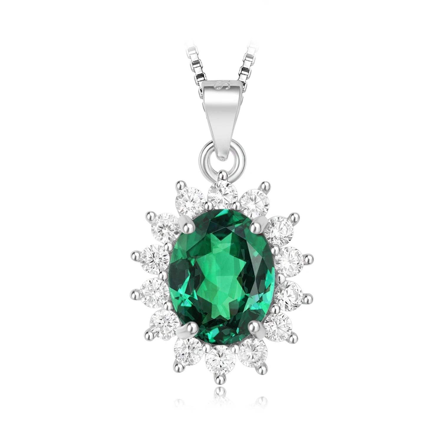 💎 Royal Starburst – Certified 925 Sterling Silver Oval Gemstone Pendant - Britt Company
