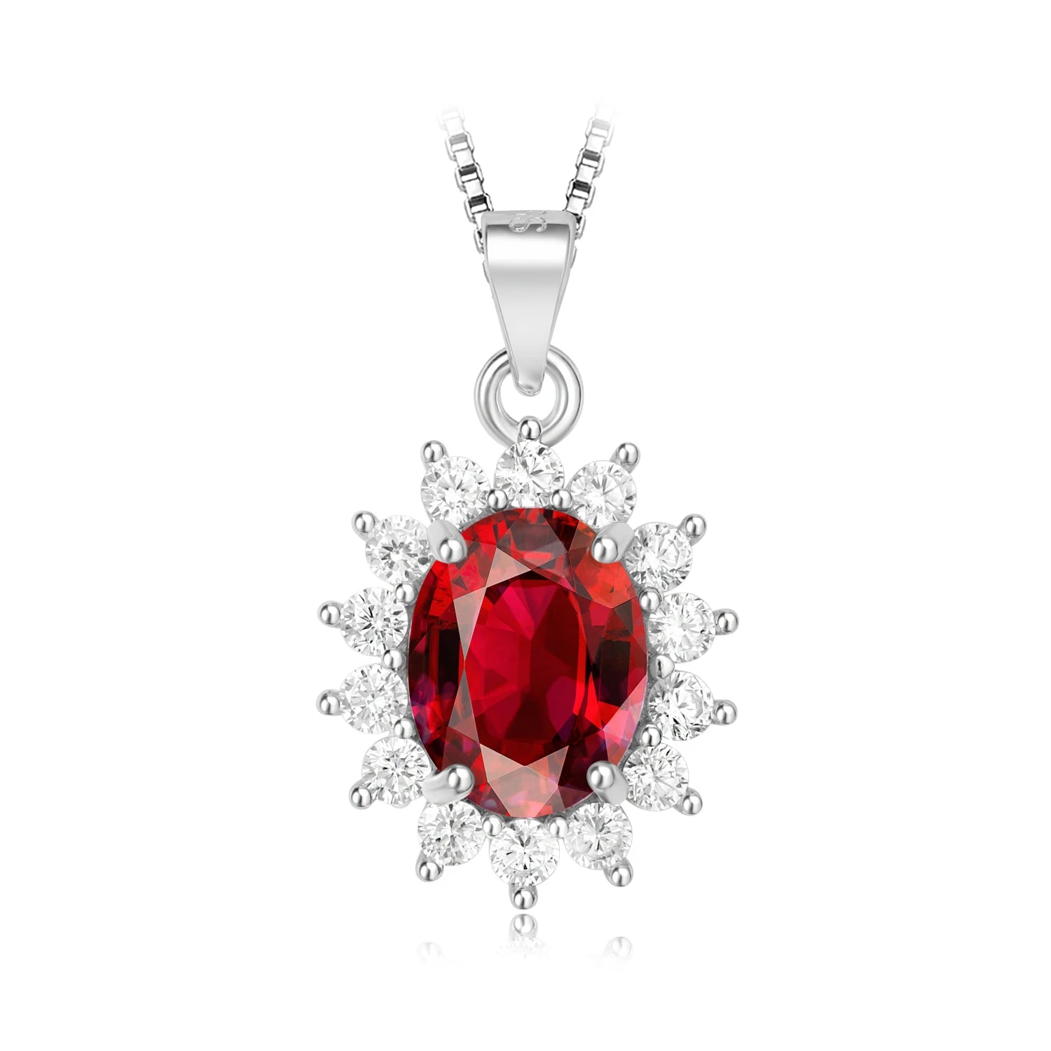 💎 Royal Starburst – Certified 925 Sterling Silver Oval Gemstone Pendant - Britt Company