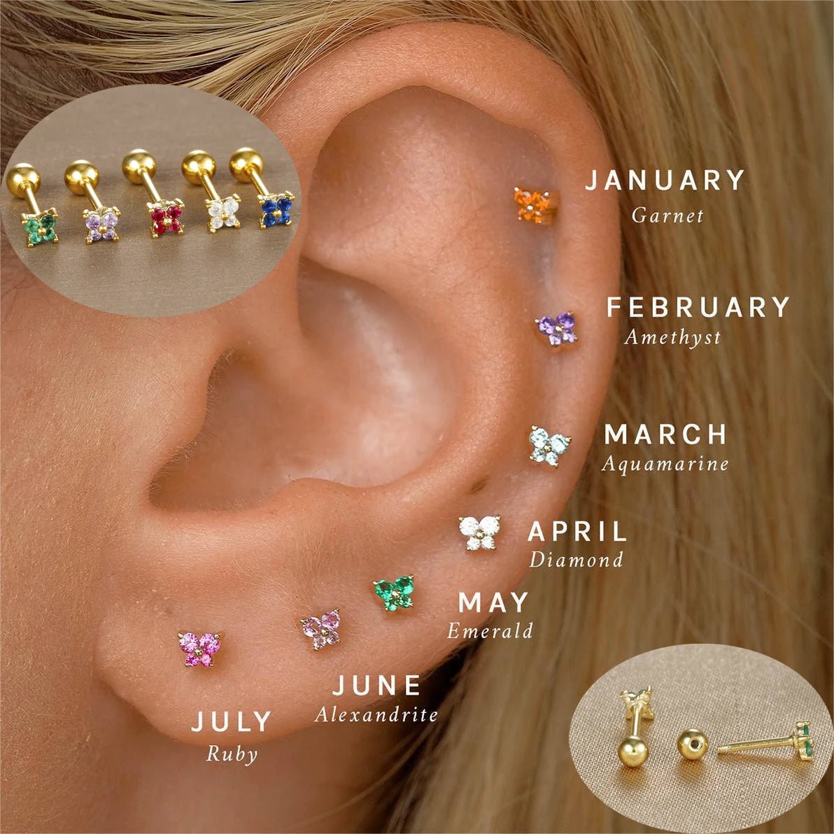 ✨Birthstone Butterfly Stud Earrings✨ Britt Company