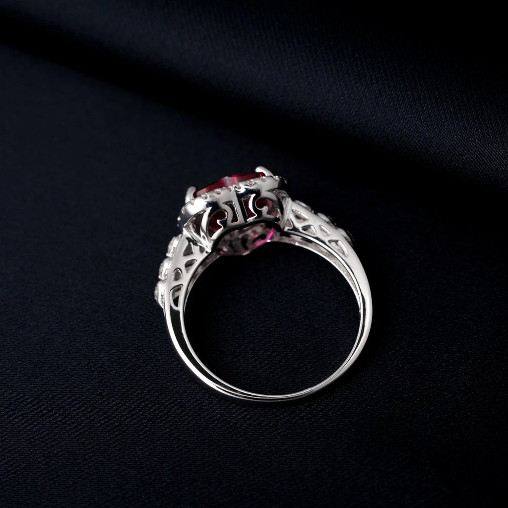 ❤️ Crimson Heart – Certified 925 Sterling Silver Ruby Ring - Britt Company