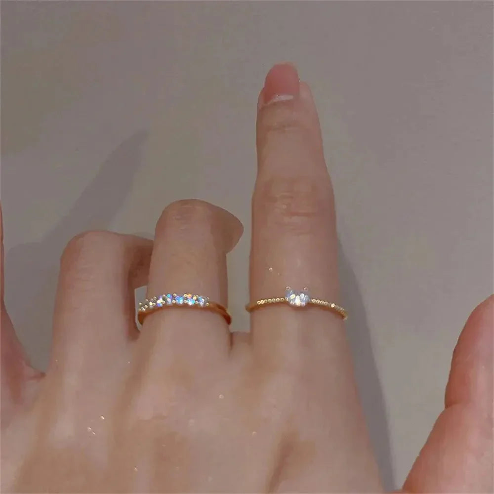 ✨Dainty Crystal Heart Ring Set✨ - Britt Company