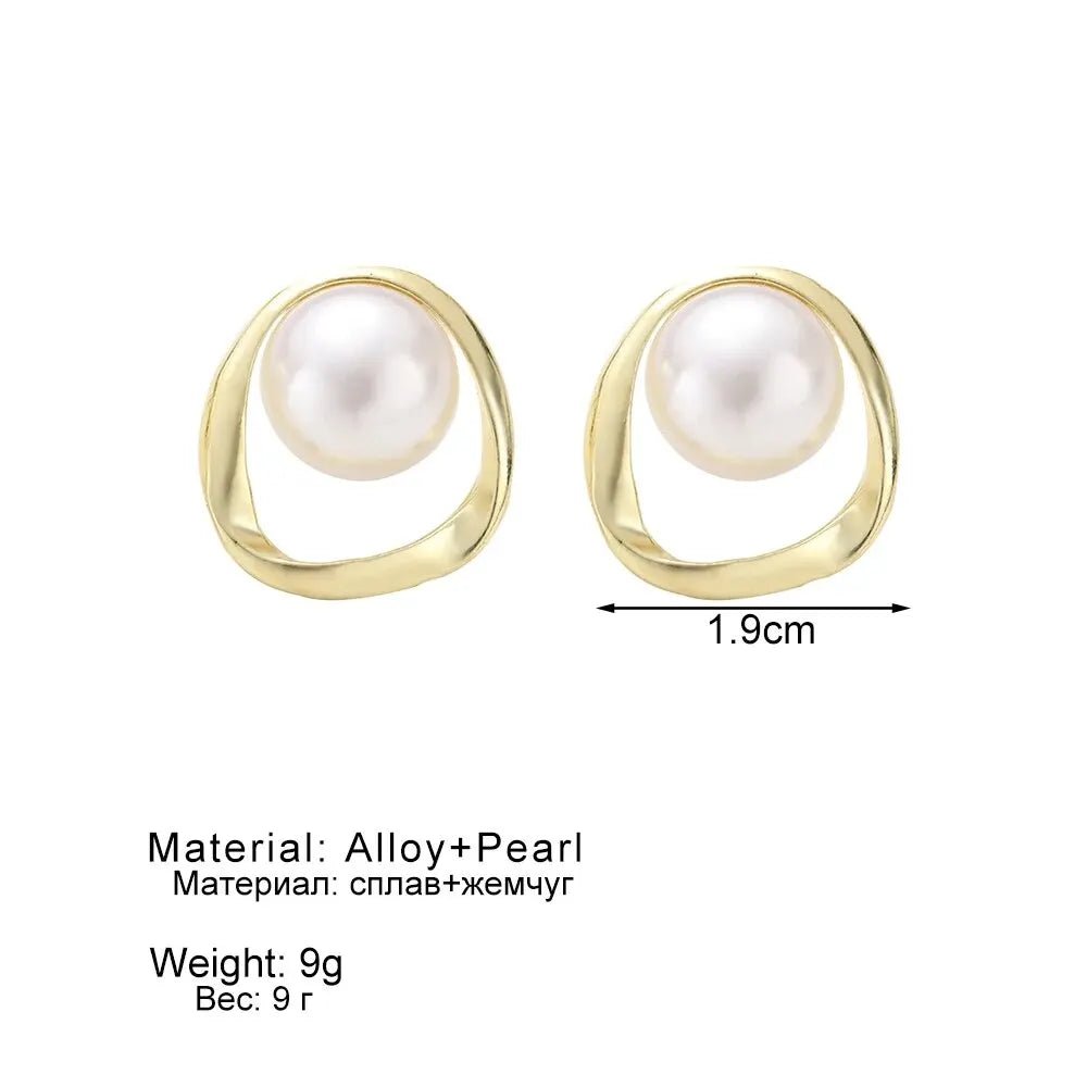 ✨Elegant Pearl Orbit Stud Earrings✨ Britt Company