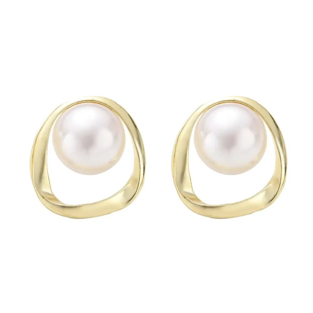 ✨Elegant Pearl Orbit Stud Earrings✨ Britt Company