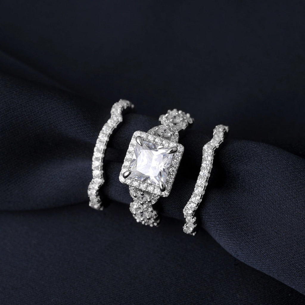 💍 Imperial Princess – Certified 925 Sterling Silver Bridal Ring Set - Britt Company