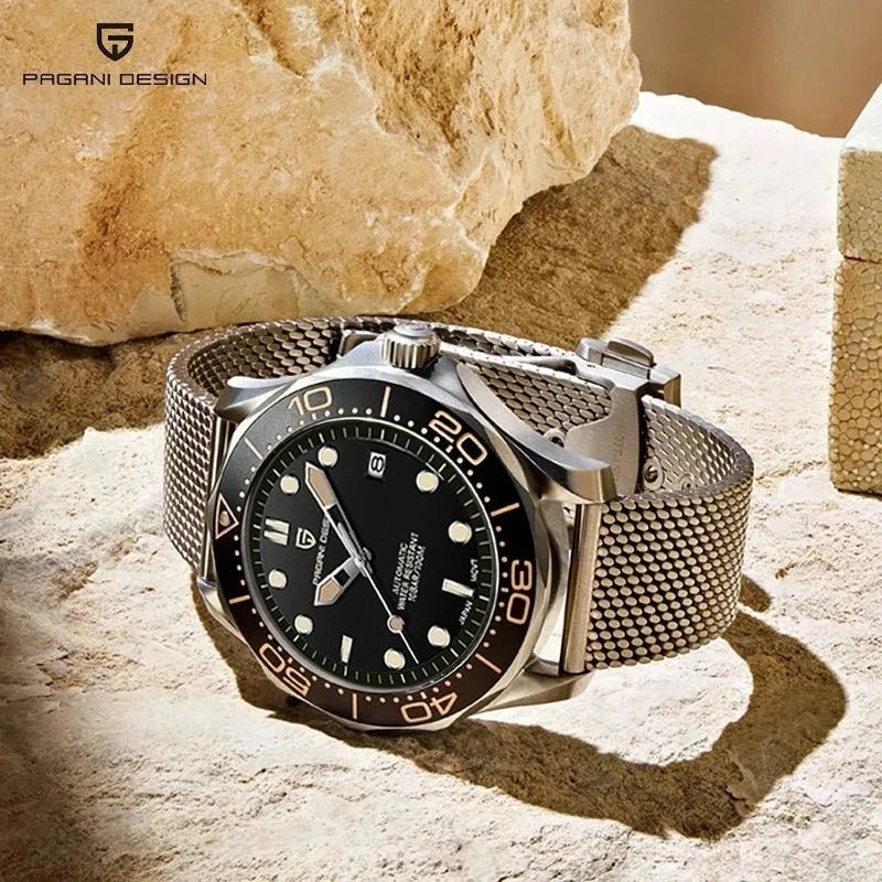 Pagani Design PD - 1667 Automatic Diver Watch – Sapphire Crystal, 316L Stainless Steel, Day - Date, 10 ATM UK - Britt Company