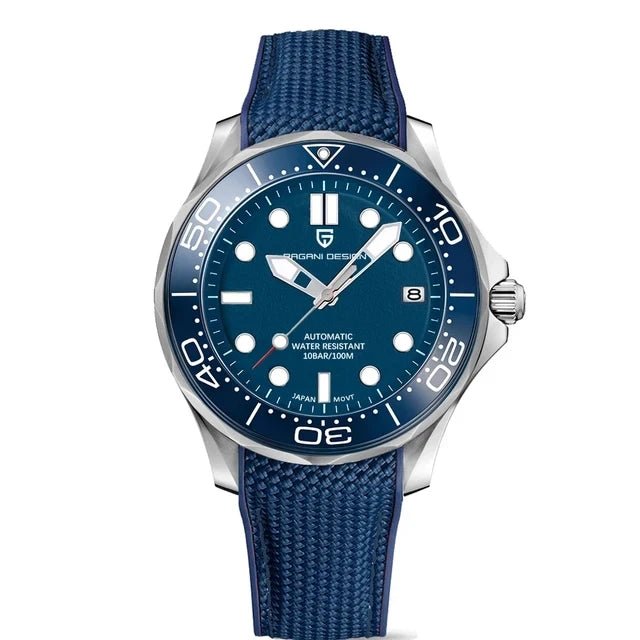 Pagani Design PD - 1667 Automatic Diver Watch – Sapphire Crystal, 316L Stainless Steel, Day - Date, 10 ATM UK - Britt Company