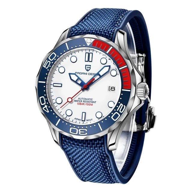 Pagani Design PD - 1667 Automatic Diver Watch – Sapphire Crystal, 316L Stainless Steel, Day - Date, 10 ATM UK - Britt Company
