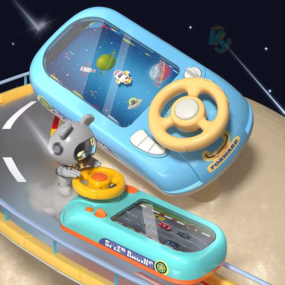 Racing Car Electronic Adventure Game Steering Wheel Driving Toy Children Simulation Vehicles With Music Sound For Kids Baby Gift - Britt Company