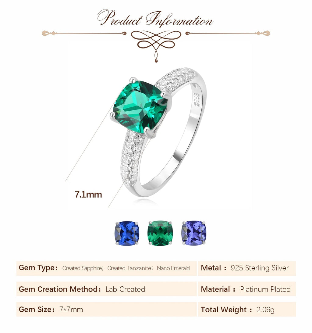 💎 Royal Cushion – Certified 925 Sterling Silver Cocktail Ring - Britt Company